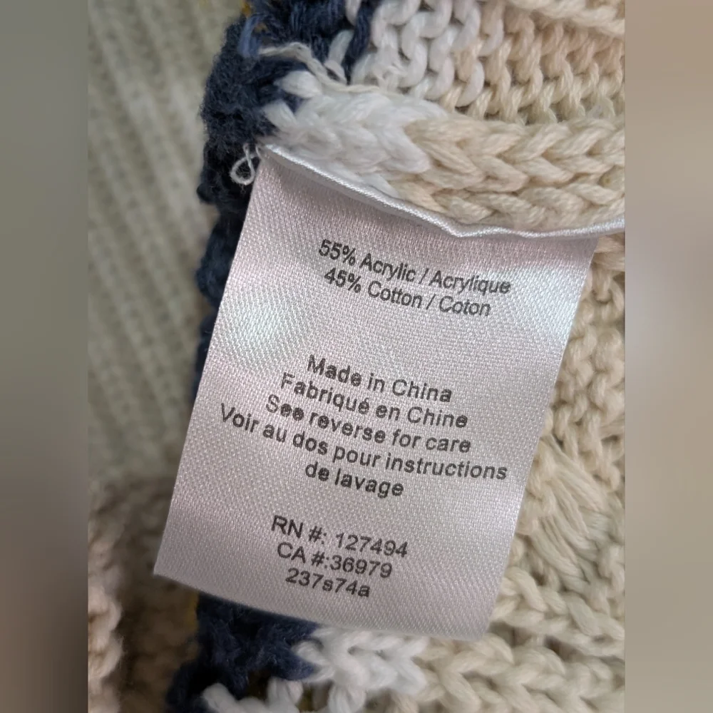 Heartloom Rossini Cable Stitch Pullover Sweater XS Fall Autumn Stripe Relaxed - Picture 11 of 12